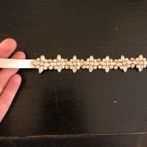 BHLDN sash with pearls and rhinestones! A.E. Ellie